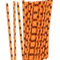 Halloween Black Green Spider Cobweb Orange Paper Straws 500 pcs