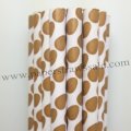 Easter Paper Straws Brown Eggs Print 500pcs