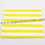 Yellow Striped Paper Napkins 300pcs