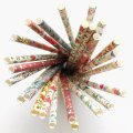 100 Pcs/Box Mixed 10 Flower Styles Garden Floral Paper Straws