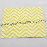 Yellow Chevron Print Paper Napkins 300pcs