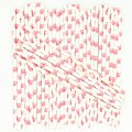 Dog Puppy Kitty Pet Pink Paw Paper Straws 500 Pcs