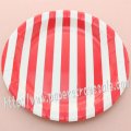 9" Round Paper Plates Red Striped 60pcs 9" Round Paper Plates Red Striped 60pcs