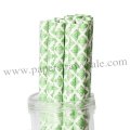 Paper Straws Kelly Green Damask 500pcs