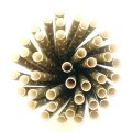 White Swiss Dot Gold Paper Straws 500 Pcs