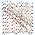 100 Pcs/Box Mixed Metallic Foil Polka Dot Paper Straws