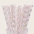 Horse Paper Straws White Rose Gold Foil 500 pcs Horse Paper Straws White Rose Gold Foil 500 pcs
