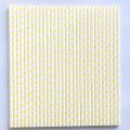 White With Yellow Swiss Dot Paper Straws 500 Pcs