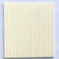 White With Yellow Swiss Dot Paper Straws 500 Pcs