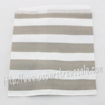 Gray Sailor Striped Paper Favor Bags 400pcs [pfbags036]