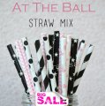 250pcs At the Ball Themed Paper Straws Mixed 250pcs At the Ball Themed Paper Straws Mixed