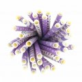 125 Pcs Mixed 5 Styles Light Purple Lilac Lavender Paper Straws