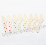 Polka Dot Wooden Knives 400pcs Mixed 8 Colors