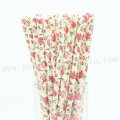 English Roses Flower Yellow Paper Straws 500pcs