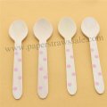 Baby Pink Polka Dot Wooden Spoons 100pcs