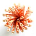 125 Pcs Mixed 5 Styles Orange Paper Drinking Straws