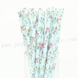 Blue Sky Flower Paper Straws 500pcs