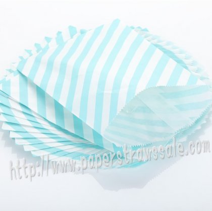 Light Blue Diagonal Stripe Paper Favor Bags 400pcs [pfbags073]