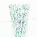 Blue Sky Flower Paper Straws 500pcs