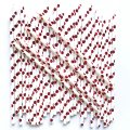 Metallic Foil Red Polka Dot Paper Straws 500 Pcs