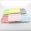 1500pcs 7" Striped Square Paper Plates Mixed 6 Colors