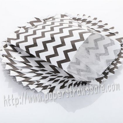 Black Thin Chevron Paper Favor Bags 400pcs