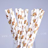 Cute Doll Toy Bear Paper Straws 500pcs