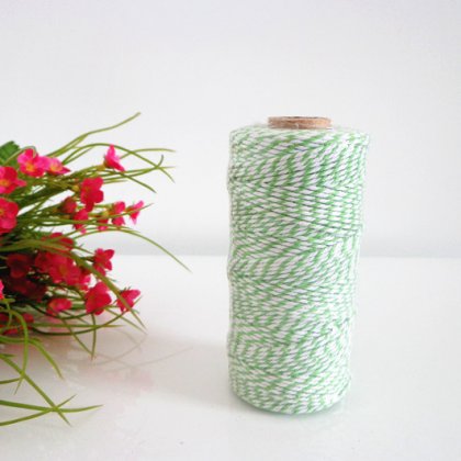 Light Green and White Bakers Twine 15 Spools [bakerstwine010]