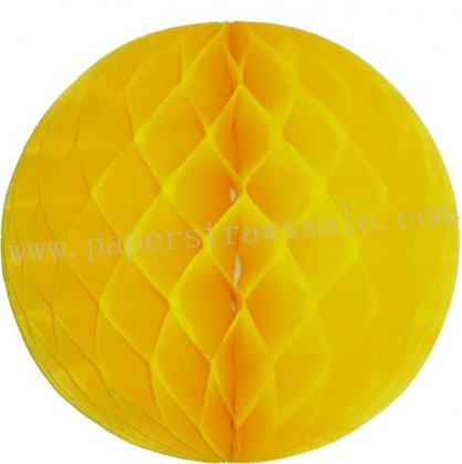 Yellow Tissue Paper Honeycomb Balls 20pcs [honeycombball013]