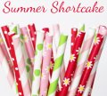 100 Pcs/Box Mixed Green Red Pink Summer Shortcake Paper Straws