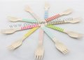 500pcs Mixed 10 Colors Striped Wooden Forks Bulk 500pcs Mixed 10 Colors Striped Wooden Forks Bulk