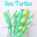 250pcs Sea Turtles Theme Paper Straws Mixed 250pcs Sea Turtles Theme Paper Straws Mixed