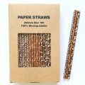 100 Pcs/Box Mixed Leopard Cheetah Giraffe Safari Paper Straws 100 Pcs/Box Mixed Leopard Cheetah Giraffe Safari Paper Straws