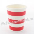 90Z Red Striped Paper Drinking Cups 120pcs 90Z Red Striped Paper Drinking Cups 120pcs