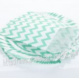 Aqua Thin Chevron Paper Favor Bags 400pcs