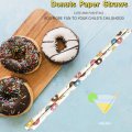 Colored Doughnut Donut Paper Straws 500 pcs