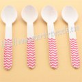 Red Chevron Print Wooden Spoons 100pcs Red Chevron Print Wooden Spoons 100pcs