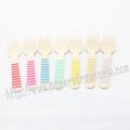 Striped Wooden Forks 350pcs Mixed 7 Colors