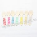 Striped Wooden Forks 350pcs Mixed 7 Colors