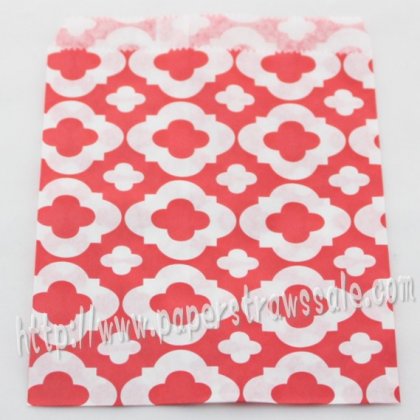 Red Mod Print Paper Favor Bags 400pcs [pfbags031]