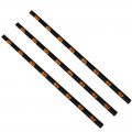 Halloween Orange Pumpkin Print Black Paper Straws 500 pcs