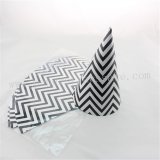48pcs Black Chevron Paper Party Hats 48pcs Black Chevron Paper Party Hats