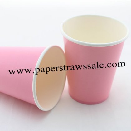 90Z Pink Plain Paper Drinking Cups 120pcs [dpapercups023]