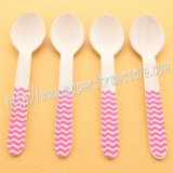 Hot Pink Chevron Print Wooden Spoons 100pcs