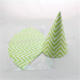 48pcs Green Chevron Paper Party Hats