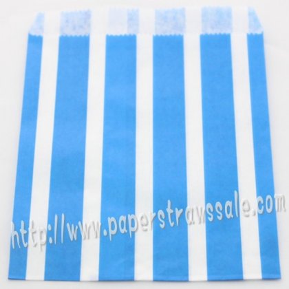 Blue Vertical Striped Paper Favor Bags 400pcs [pfbags100]