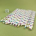 Metallic Colorful Rainbow Foil Polka Dot Paper Straws 500 pcs