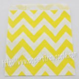 Yellow Wide Chevron Paper Favor Bags 400pcs