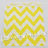 Yellow Wide Chevron Paper Favor Bags 400pcs