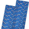 Blue Nautical Sailing Boat Sailboat Paper Straws 500 pcs